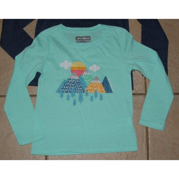 NEW Girls Sz XS (5/6) Multicolored Long Sleeve Tee Shirt 3 Pc Lot EDDIE BAUER - Picture 6 of 10